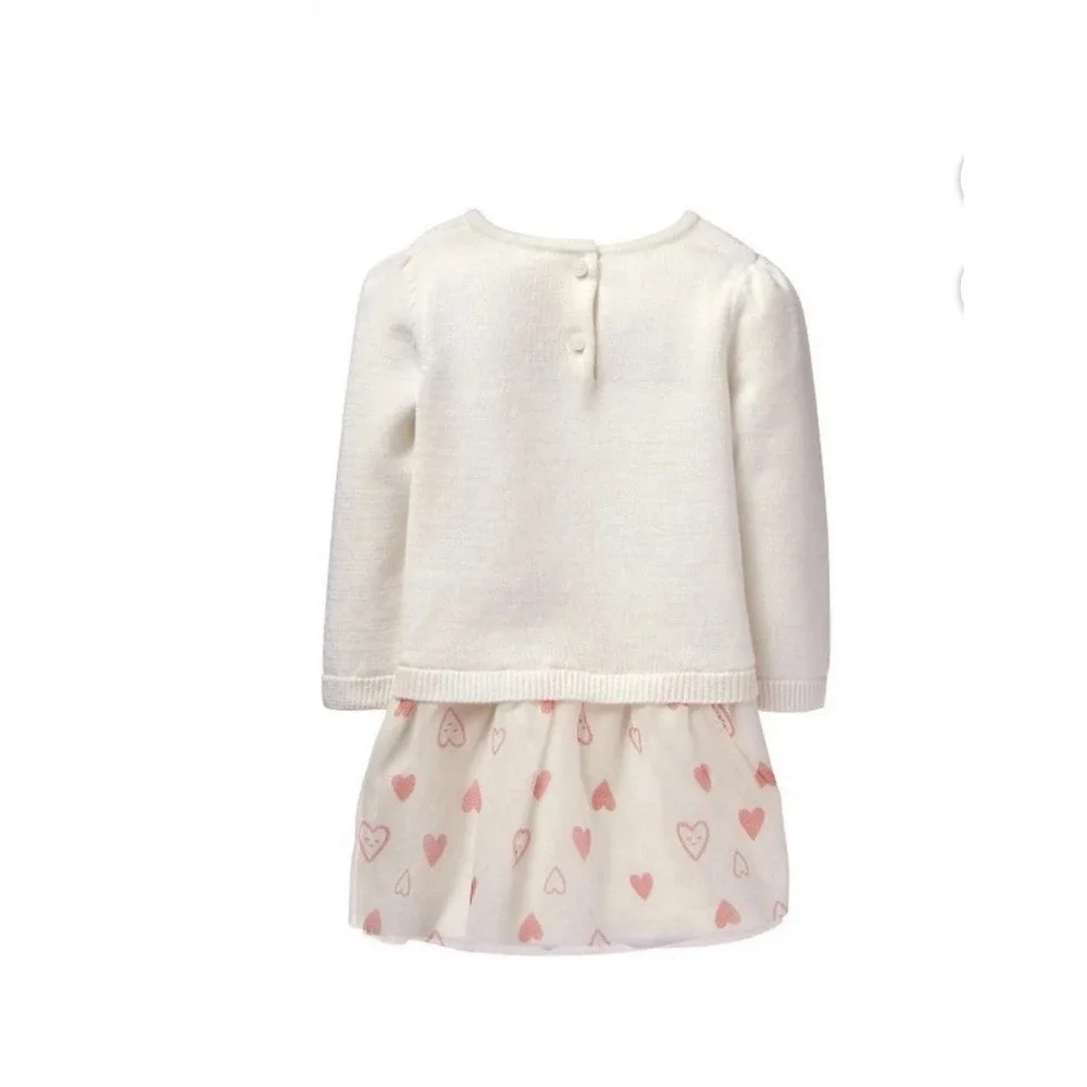 Gymboree Baby 18-24 months Dress Valentine's Day Heart‎ Knit Sweater w/ Tutu